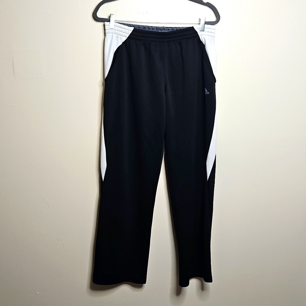 Adidas Black White Windbreaker Jogging Sweatpants Medium